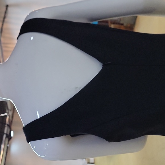 Moda International Classic Little Black Dress with Slit - Picture 4 of 10